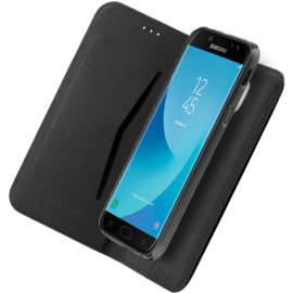 Étui et Coque slim magnétique 2-en-1 pour Samsung Galaxy Galaxy J7 (2017), Noir (v. EU/Asie - J730F/DS & J730FM/DS)