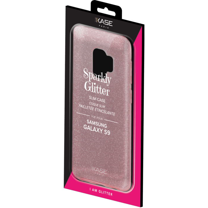 Sparkly Glitter Slim Case for Samsung Galaxy S9, Rose Gold