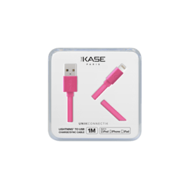 C&acirc;ble Lightning certifi&eacute; MFi Apple Charge/Sync (1M) Rose Bonbon