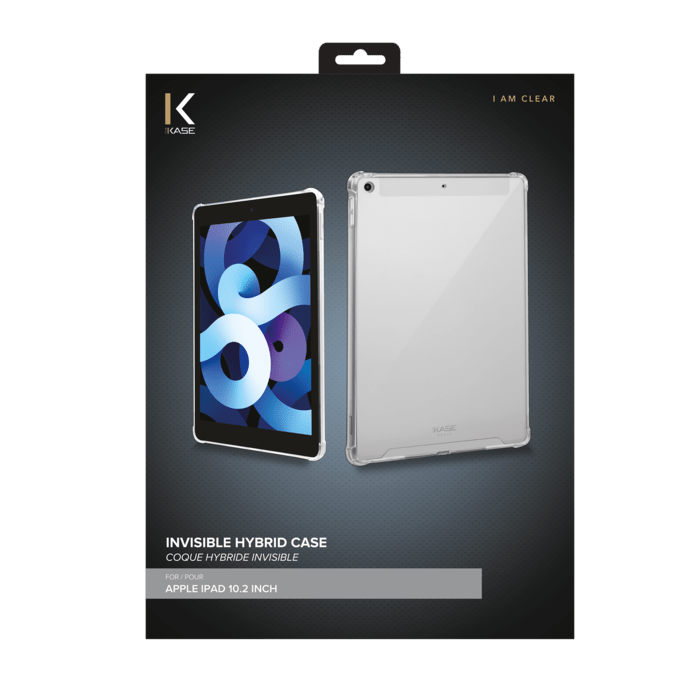 Coque hybride invisible pour Apple iPad 10.2 inch, Transparente