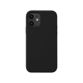 Coque en Gel de Silicone Doux pour iPhone 12 mini, Noir satin
