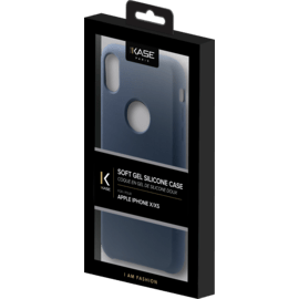 Coque en gel de silicone doux pour Apple iPhone X/XS, Bleu Marine