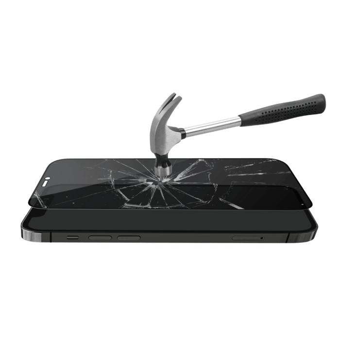 Protection d'écran en verre trempé (100% de surface couverte) pour Apple iPhone  12 Pro Max, Noir, Apple iPhone 12 Pro Max