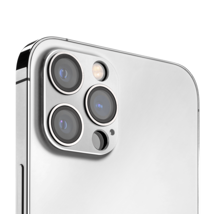 Metallic Alloy Camera Lens Protector for Apple iPhone 12 Pro Max, Space Silver