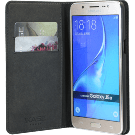 Coque clapet avec pochettes CB & stand pour Samsung Galaxy J5 (2016), Noir