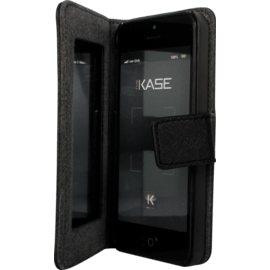 Coque clapet pour Apple iPhone 5/5s/SE avec Miroir, Noir