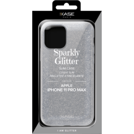 Coque slim pailletée étincelante pour Apple iPhone 11 Pro Max, Argent