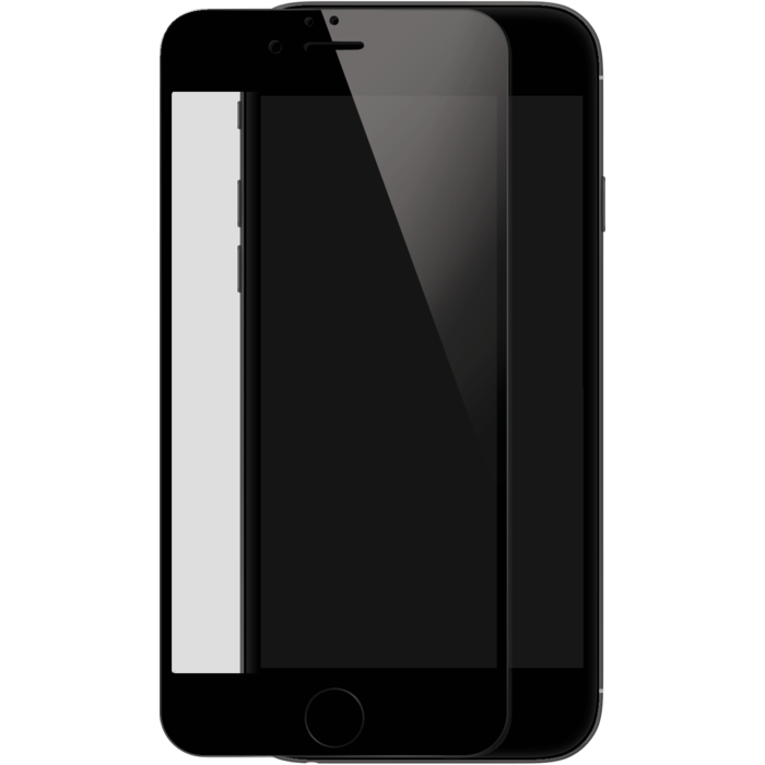 Protection d'&eacute;cran en verre tremp&eacute; (100% de surface couverte) pour iPhone 6/6s Plus, Noir