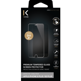 Protection d'&eacute;cran premium en verre tremp&eacute; pour Apple iPhone 6 Plus/6s Plus, Transparent