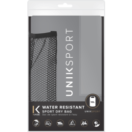 Borsa Sport Dry (10L) resistente all'acqua, grigio antracite