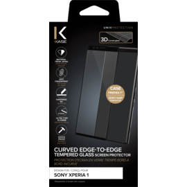 Protection d'écran en verre trempé Bord à Bord Incurvé pour Sony Xperia 1, Noir