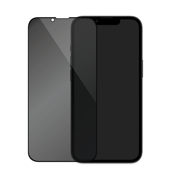 Protection d'écran Privée en verre trempé (100% de surface couverte) pour Apple iPhone 13/13 Pro, Noir