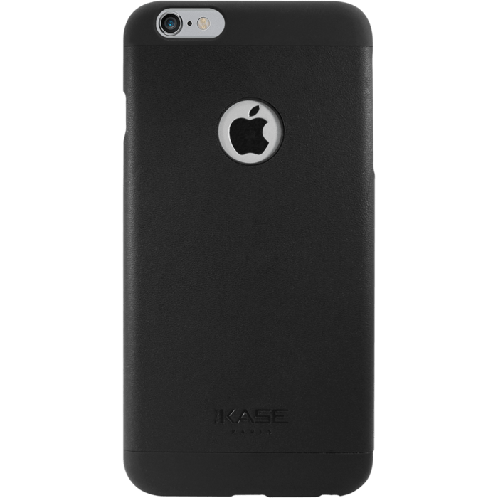 Coque en cuir de veau véritable ultra slim pour Apple iPhone 6 Plus /6s Plus, Noir Satin