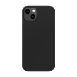 Coque antichoc en gel de silicone doux pour Apple iPhone 14 Plus, Noir satin