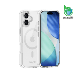 Coque Antibactérienne Antichoc Magnétique Invisible Fabriqué Avec du 75% Plastique Recyclé pour Apple iPhone 17, Transparente