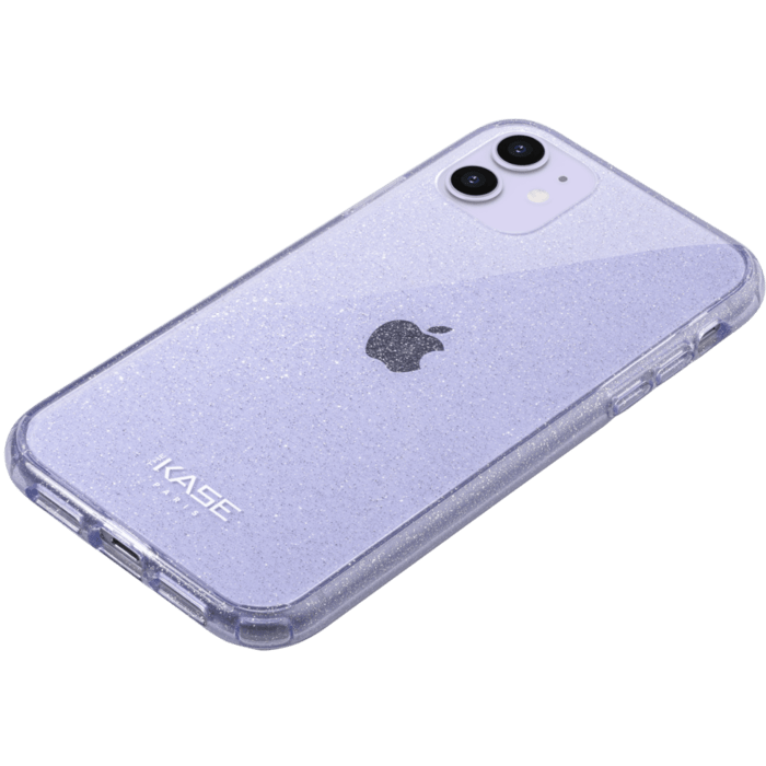 Coque hybride &eacute;tincelante invisible pour iPhone Apple 11, Violet