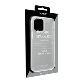 Coque hybride &eacute;tincelante invisible pour iPhone Apple  12 mini, Transparente