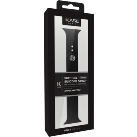 Morbido cinturino in silicone gel per Apple Watch® Series 1/2/3/4 38 / 40mm, nero Jet