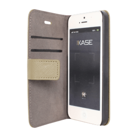 Guess Coque clapet pour Apple iPhone 5/5s/SE, les clout&eacute;es, Cream