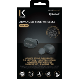 Gen 2.0 Advanced True Wireless Stereo Earbuds with Charging pod, Space Grey