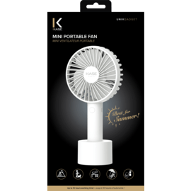 Mini Ventilateur Portable, Blanc Lumineux