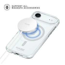 Coque antibact&eacute;rienne antichoc magn&eacute;tique invisible Fabriqu&eacute; Avec du 75% Plastique Recycl&eacute; pour Apple iPhone Air, Transparente