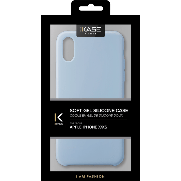 Coque en gel de silicone doux pour Apple iPhone X/XS, Lilas Bleu