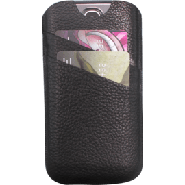 Etui avec Pochettes CB pour Samsung Galaxy S4, cuir de Veau Shrunken Noir