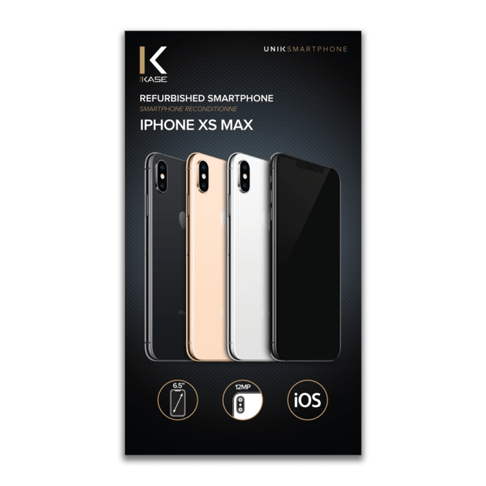 iPhone XS Max reconditionn&eacute; 64 Go, Or, SANS FACE ID, d&eacute;bloqu&eacute;