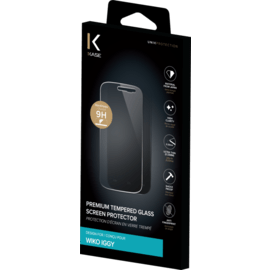 Protection d'&eacute;cran premium en verre tremp&eacute; pour Wiko IGGY, Transparent
