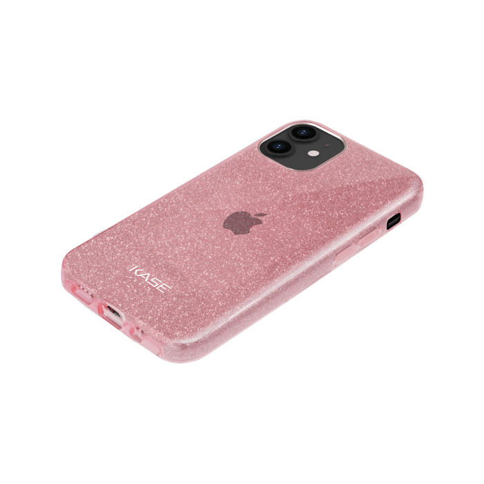 Coque slim&nbsp;paillet&eacute;e &eacute;tincelante pour Apple iPhone 12 mini, Or Rose