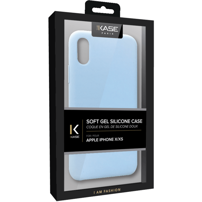 Coque en gel de silicone doux pour Apple iPhone X/XS, Lilas Bleu