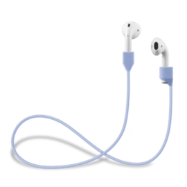 Sangle en gel de silicone doux avec clips aimantés pour AirPods/ AirPods Pro, Bleu Lilas