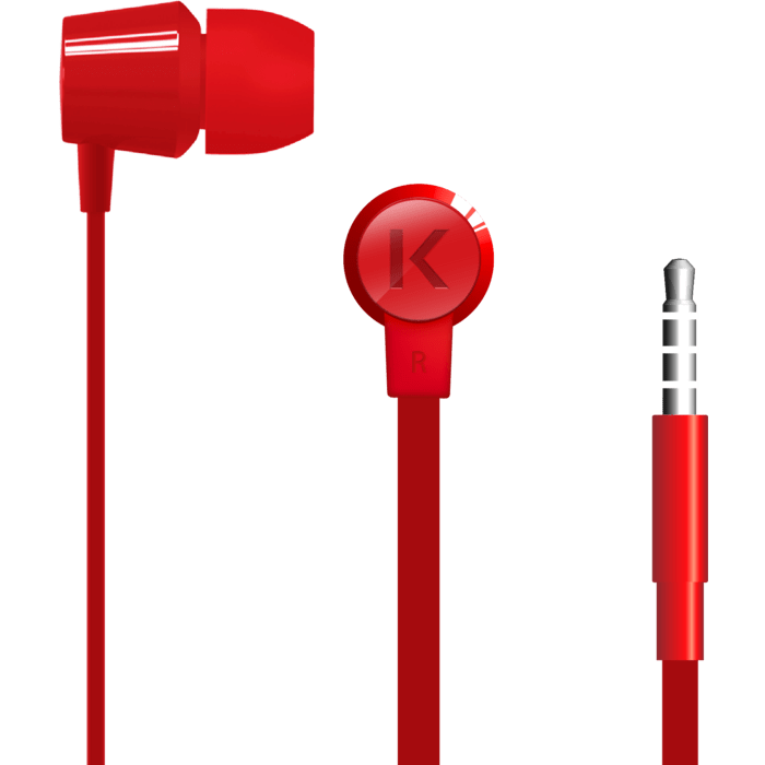 K Ecouteurs intra-auriculaires, Rouge Ardent