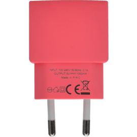 Chargeur Universel Mono USB (EU) 1A, Corail