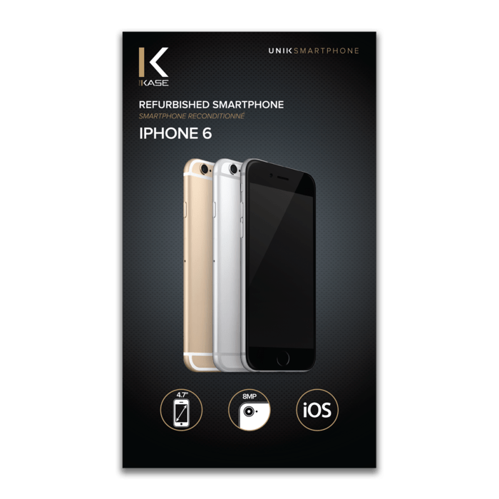iPhone 6 reconditionn&eacute; 16 Go, Gris sid&eacute;ral, SANS TOUCH ID, d&eacute;bloqu&eacute;