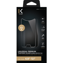 Protection d&rsquo;&eacute;cran premium en verre tremp&eacute; universel (4.9-5.1 pouces)