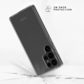 Coque hybride invisible fabriqu&eacute; avec 83% de plastique recycl&eacute; pour Samsung Galaxy S25 Ultra 5G, Transparente