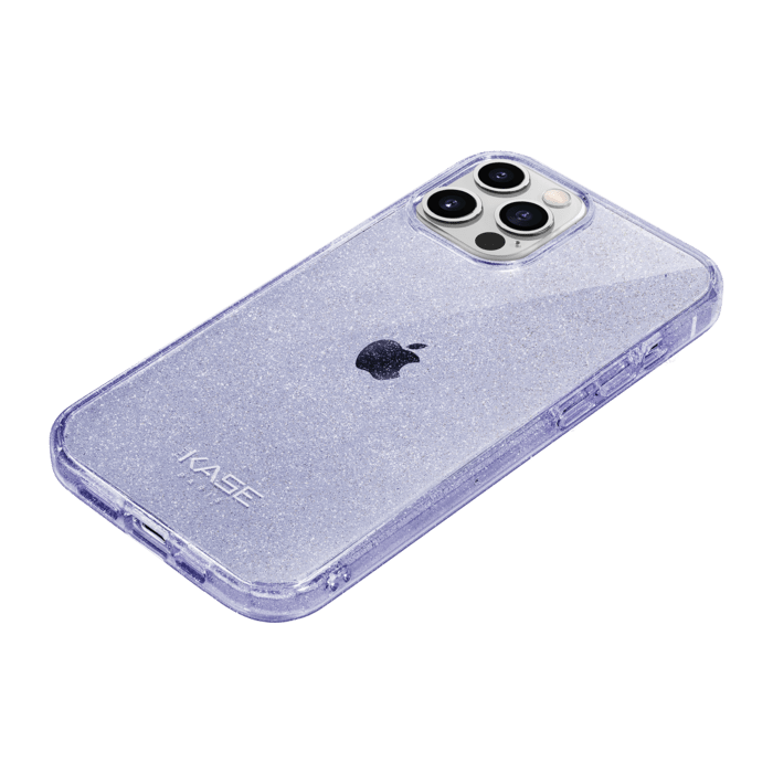 Coque hybride &eacute;tincelante invisible pour iPhone Apple 12/12 Pro, Violet