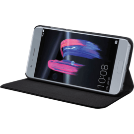 Coque clapet folio avec fente pour cartes & support pour Huawei Honor 9, Noir