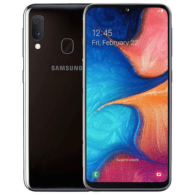 Galaxy A20e 2019 reconditionn&eacute; 32 Go, Noir, d&eacute;bloqu&eacute;