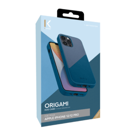 Coque Origami duo pour Apple iPhone 12/12 Pro, Bleu &Eacute;g&eacute;e