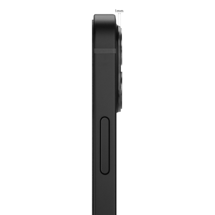 Metallic Alloy Camera Lens Protector for Apple iPhone 12 mini, Onyx Black