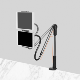 Gooseneck Tablet & Smartphone Clip Mount (1.2m), Metallic Grey