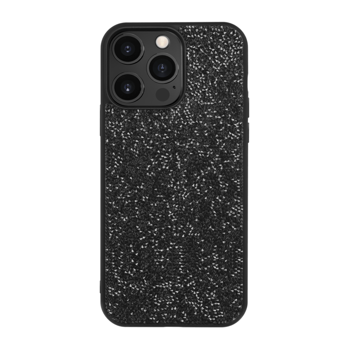 Coque Bling Strass pour Apple iPhone 14 Pro Max, Minuit Noir
