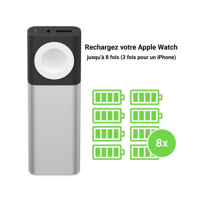 Batterie de secours 6700 mAh  pour Apple Watch et Smartphones