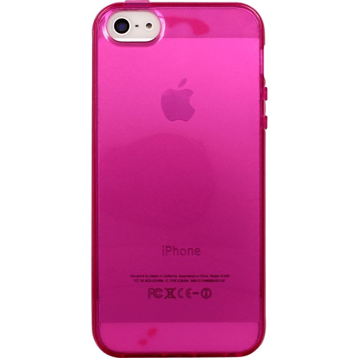 Custodia per Apple iPhone 5/5s/SE, silicone rosa trasparente