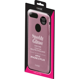 (Edition sp&eacute;ciale) Coque slim&nbsp;paillet&eacute;e &eacute;tincelante pour Apple iPhone 8 Plus, Or Rose