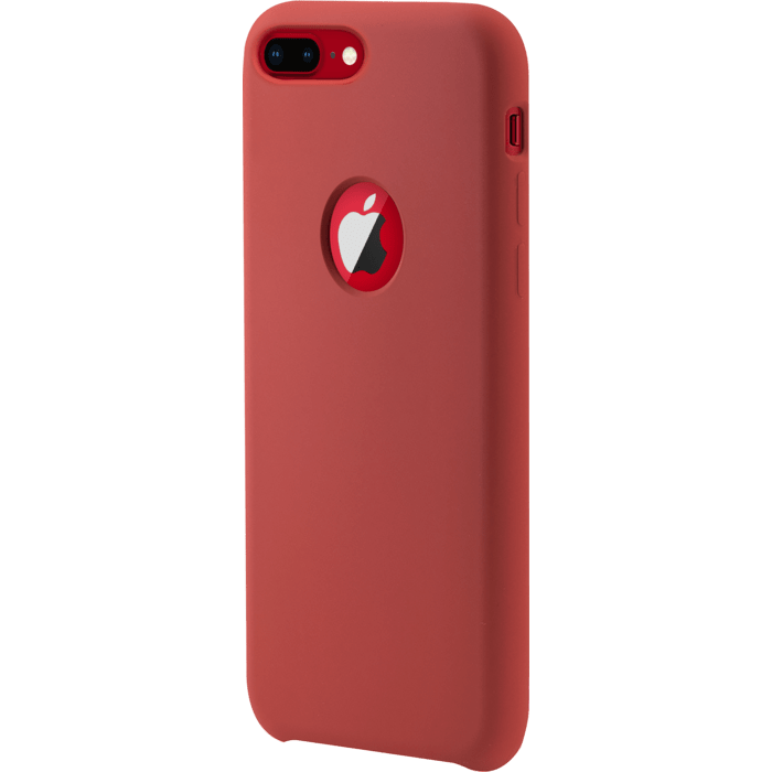 Coque en Gel de Silicone Doux pour Apple iPhone 7 Plus/ 8 Plus, Rouge Ardent