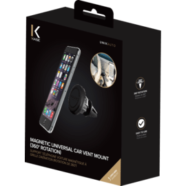 Support T&eacute;l&eacute;phone Voiture Magn&eacute;tique &agrave; Grille d'a&eacute;ration (Rotation de 360&deg;)